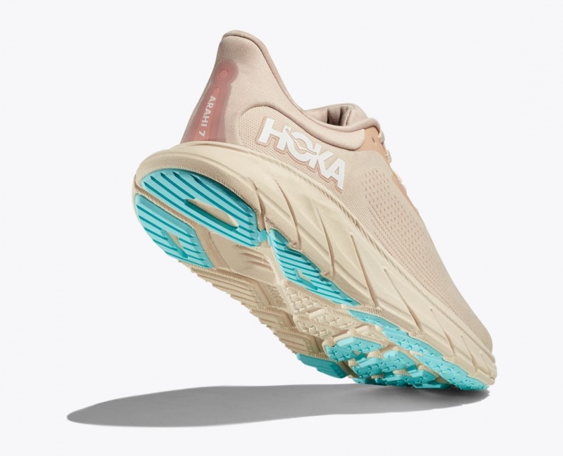 Women's HOKA Arahi 7 Running Shoes Khaki | HBVZO6152