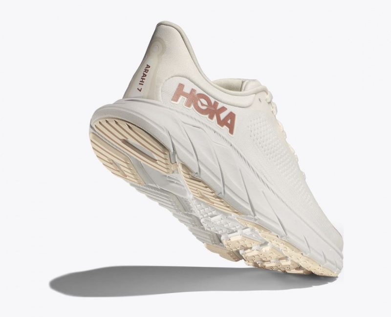 Women's HOKA Arahi 7 Running Shoes White | EAPZS9037