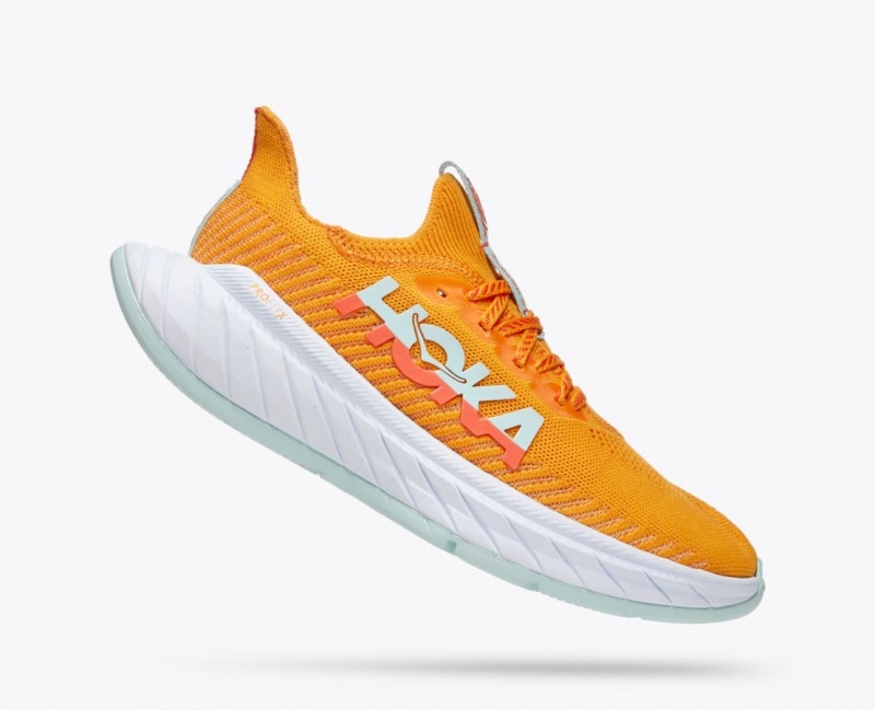 Women's HOKA Carbon X 3 Running Shoes Orange / Coral | PUTBI3704