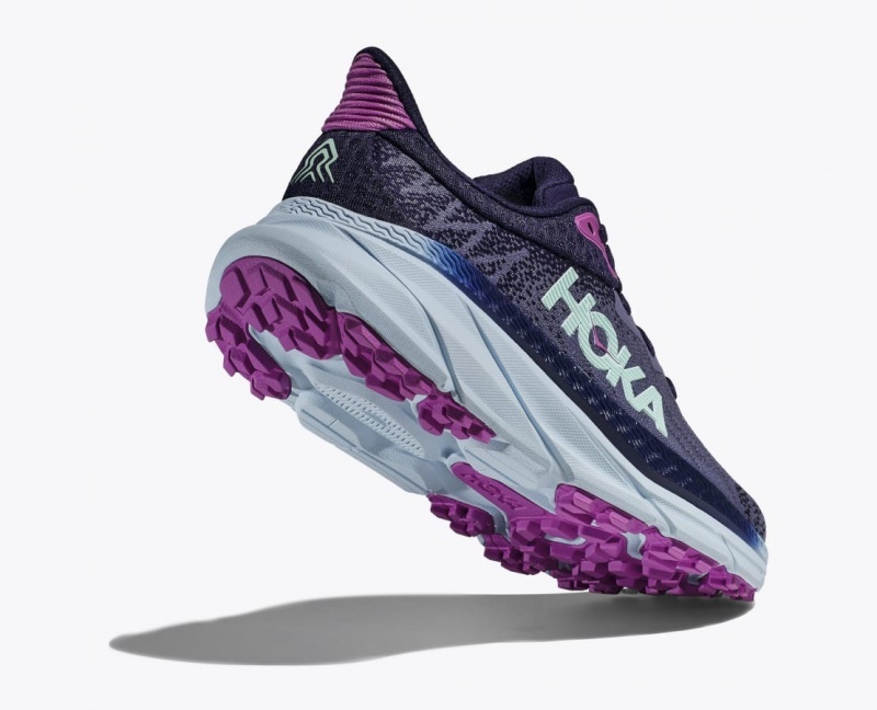 Women's HOKA Challenger 7 Trail Running Shoes Purple | IBZTO3120