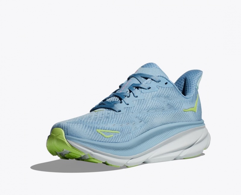 Women's HOKA Clifton 9 Running Shoes Light Blue | HCUNK1952