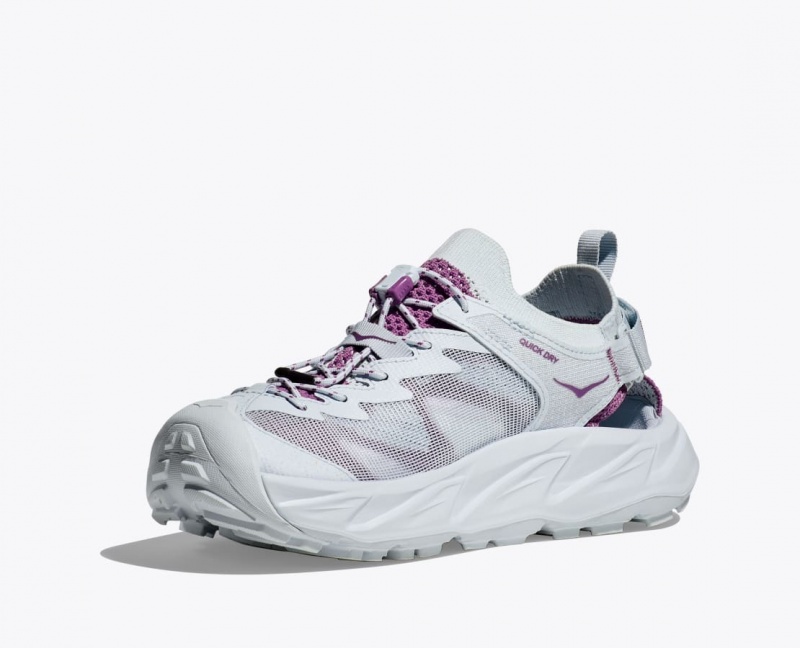 Women's HOKA Hopara 2 Sandals Grey / Purple | HCPKE5907