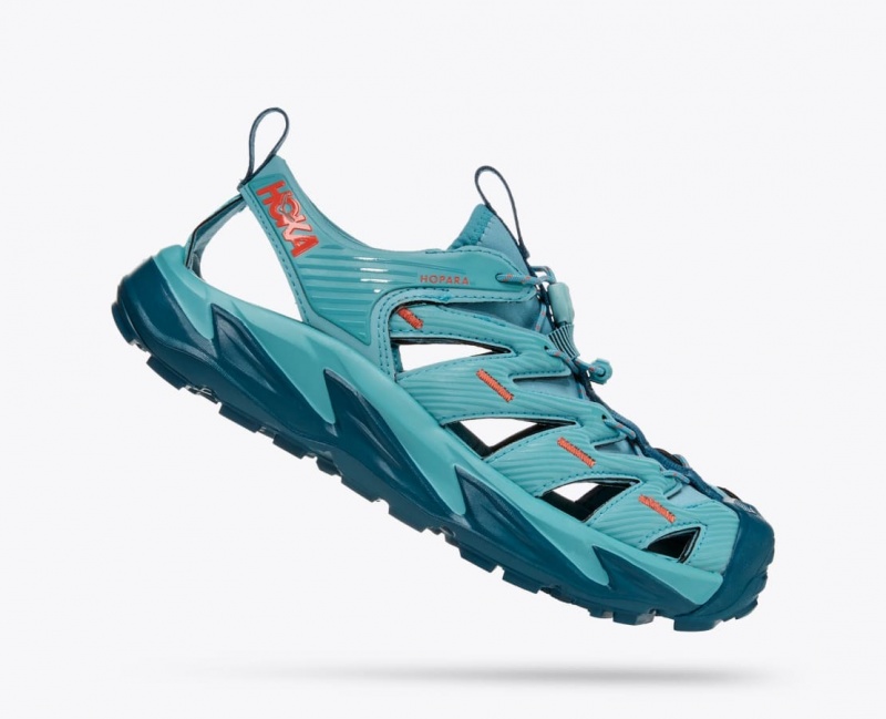 Women's HOKA Hopara Sandals Blue | VGRNL3087