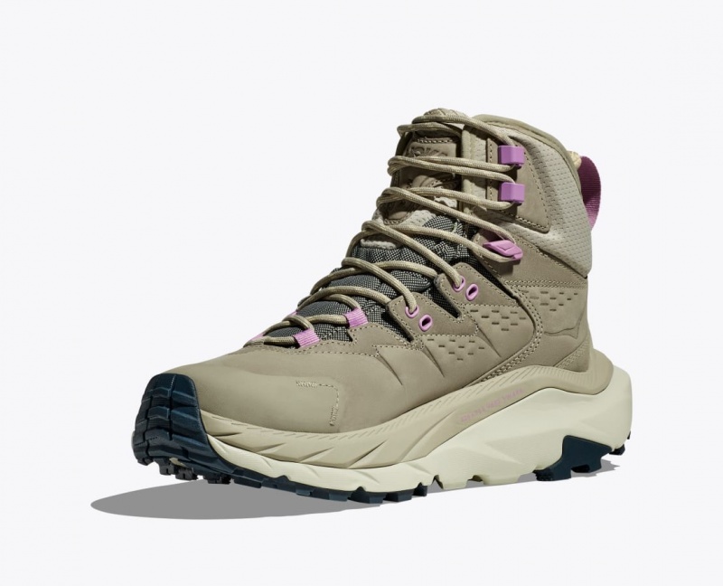 Women's HOKA Kaha 2 GTX Hiking Boots Light Olive | KOBRI3017