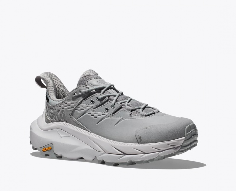 Women's HOKA Kaha 2 Low GTX Hiking Shoes Grey / Light Grey | PZRIA8540