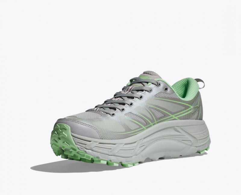 Women's HOKA Mafate Speed 2 Sneakers Grey / Green | UZESX8320