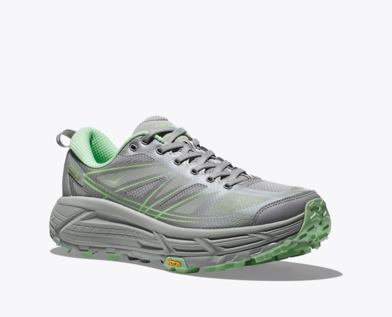 Women's HOKA Mafate Speed 2 Sneakers Grey / Green | UZESX8320