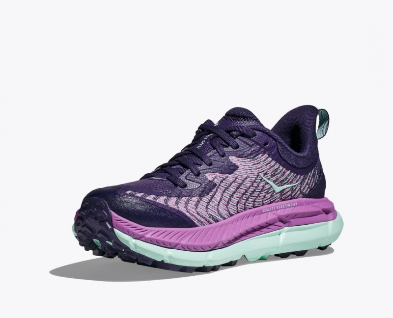 Women's HOKA Mafate Speed 4 Trail Running Shoes Purple / Pink | DVFJN7459