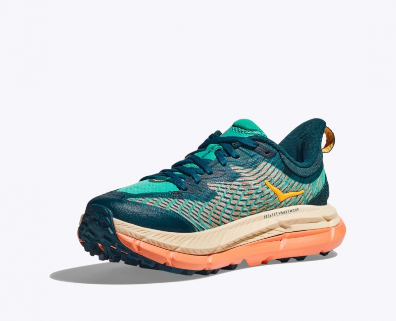 Women's HOKA Mafate Speed 4 Trail Running Shoes Dark Turquoise / Orange | TLJXS0592