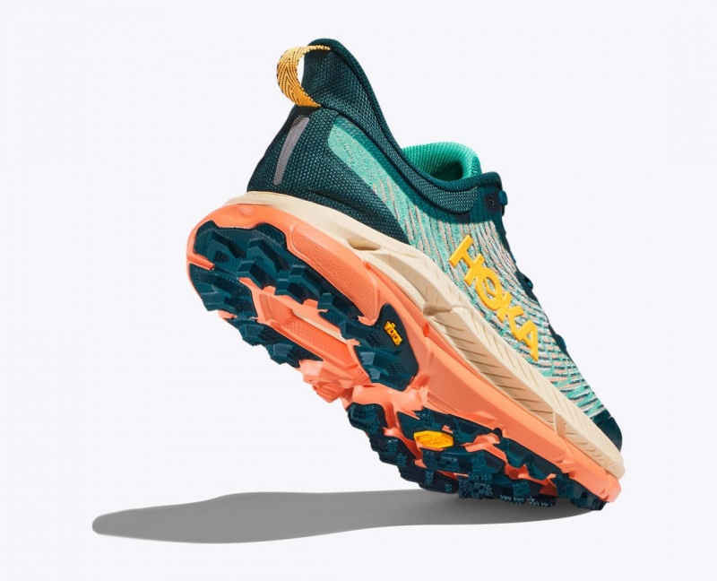 Women's HOKA Mafate Speed 4 Trail Running Shoes Dark Turquoise / Orange | TLJXS0592