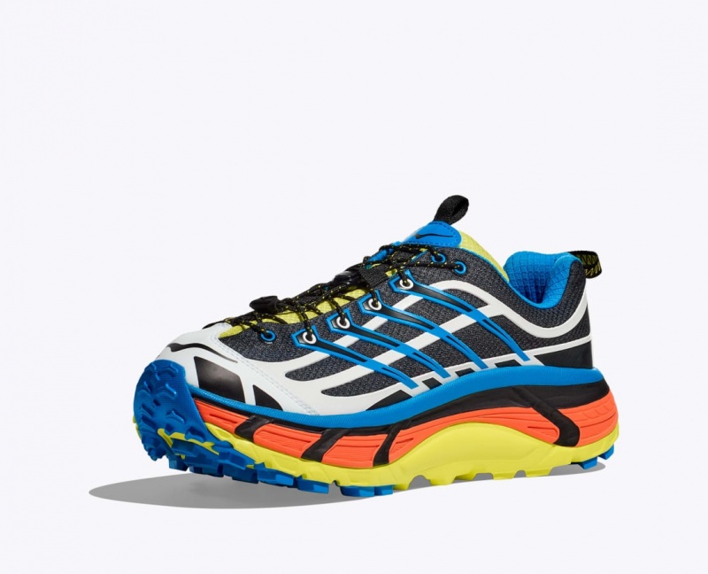 Women's HOKA Mafate Three2 Trail Running Shoes Black / Blue | NPIGY6729