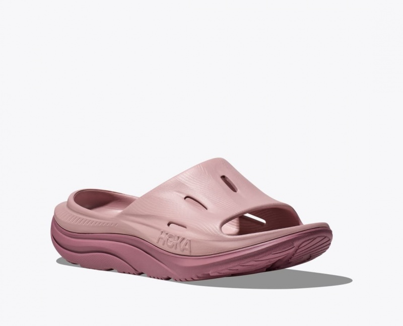 Women's HOKA Ora Recovery 3 Slide Beige | PXIRB5679