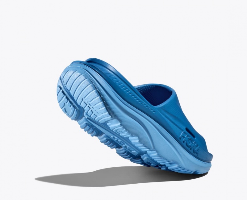 Women's HOKA Ora Recovery 3 Slide Dark Blue | RWMEJ0863