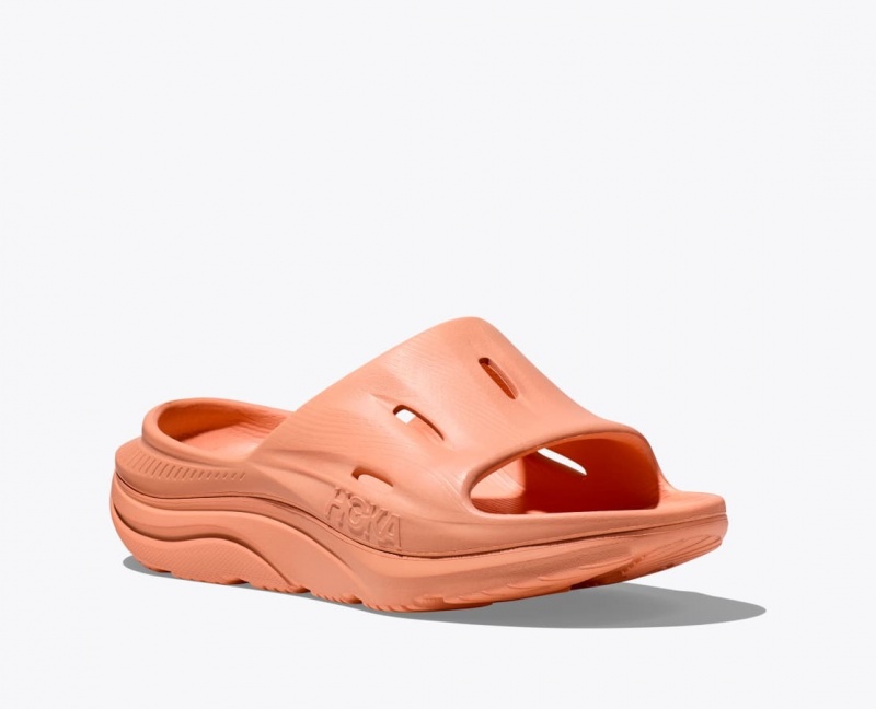 Women's HOKA Ora Recovery 3 Slide Dark Orange | OHUVZ0927