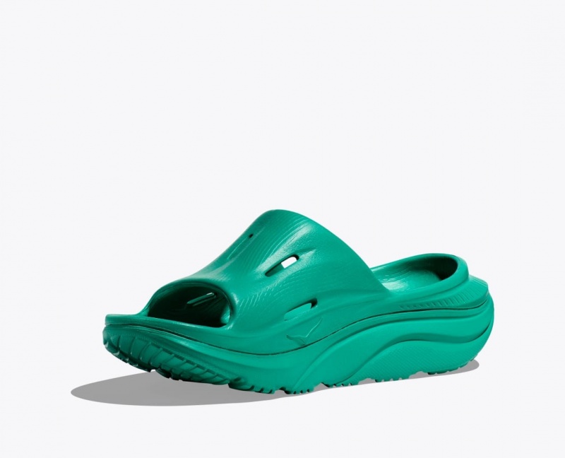 Women's HOKA Ora Recovery 3 Slide Dark Turquoise | GOBUW6735