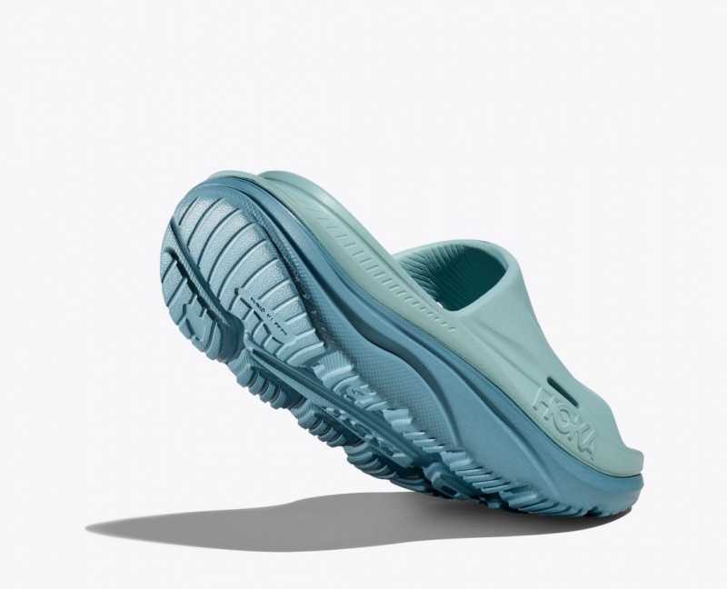 Women's HOKA Ora Recovery 3 Slide Grey Blue | KPOEM7584