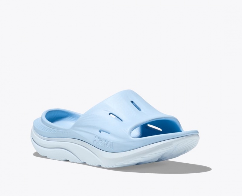 Women's HOKA Ora Recovery 3 Slide Light Blue | KTDLS8073