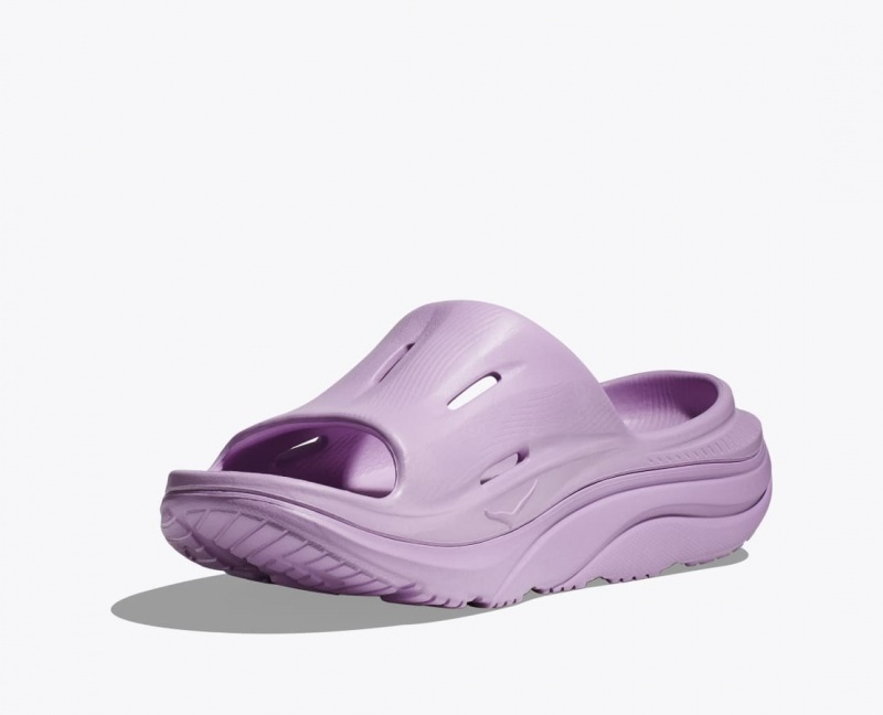 Women's HOKA Ora Recovery 3 Slide Light Purple | VLFDC4805