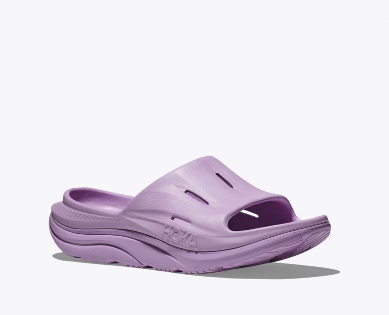 Women's HOKA Ora Recovery 3 Slide Light Purple | VLFDC4805