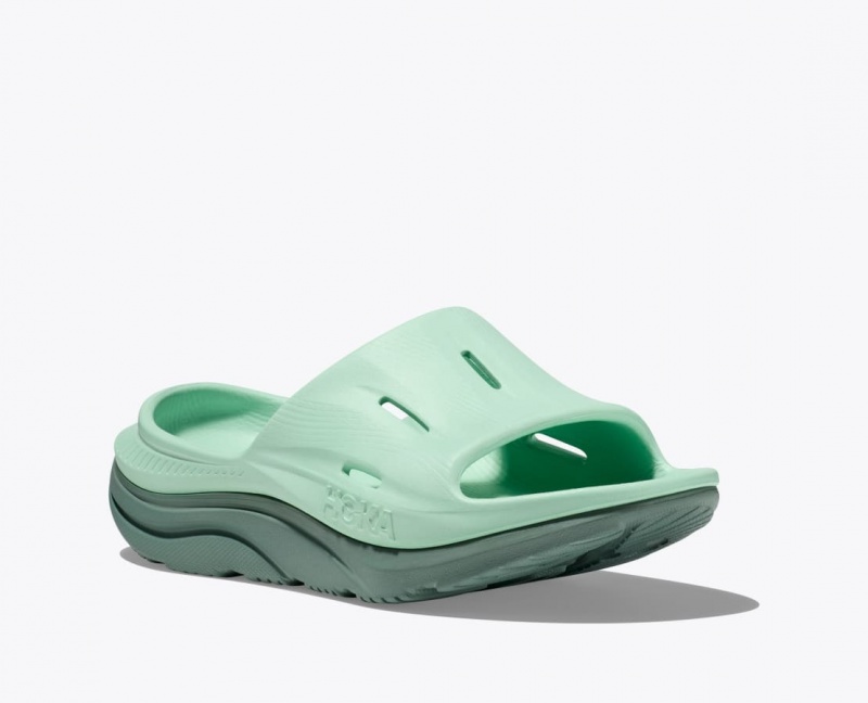 Women's HOKA Ora Recovery 3 Slide Mint | SZVEQ5970