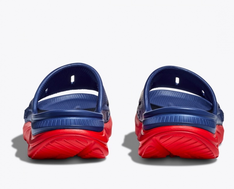 Women's HOKA Ora Recovery 3 Slide Navy / Red | RJOEW1350