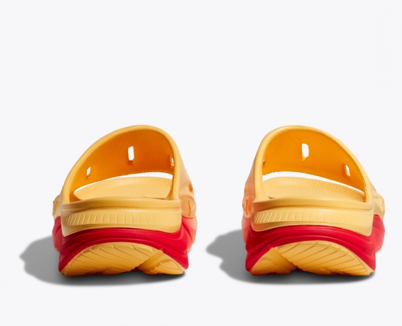 Women's HOKA Ora Recovery 3 Slide Orange / Red | QVMCR5104