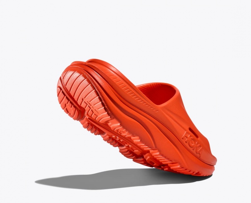 Women's HOKA Ora Recovery 3 Slide Red Orange | QALKE6935