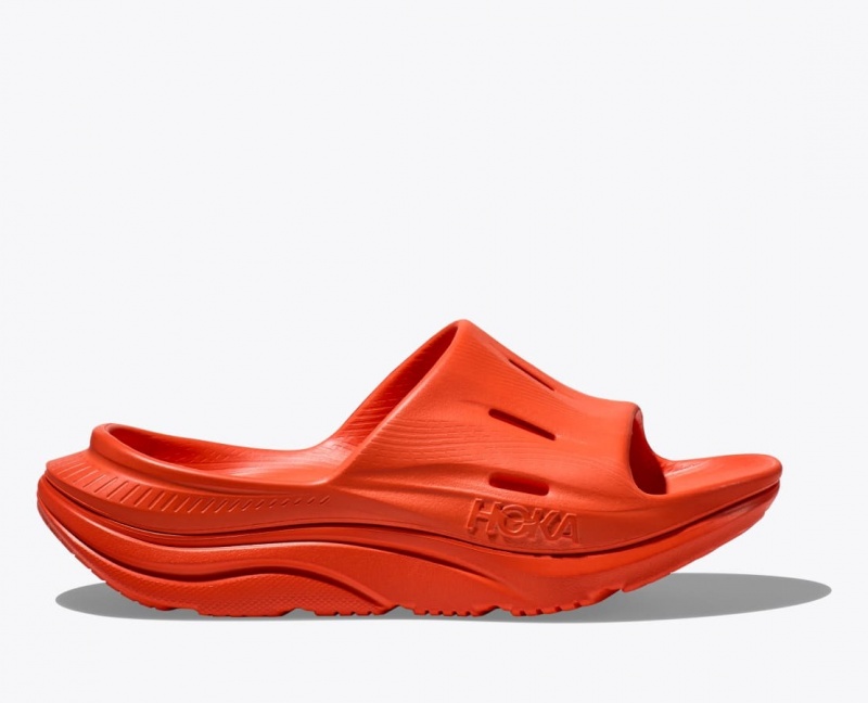 Women\'s HOKA Ora Recovery 3 Slide Red Orange | QALKE6935