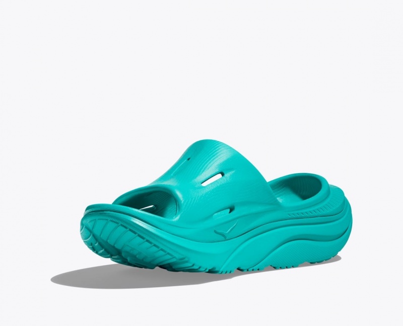 Women's HOKA Ora Recovery 3 Slide Turquoise | IFOLM7604