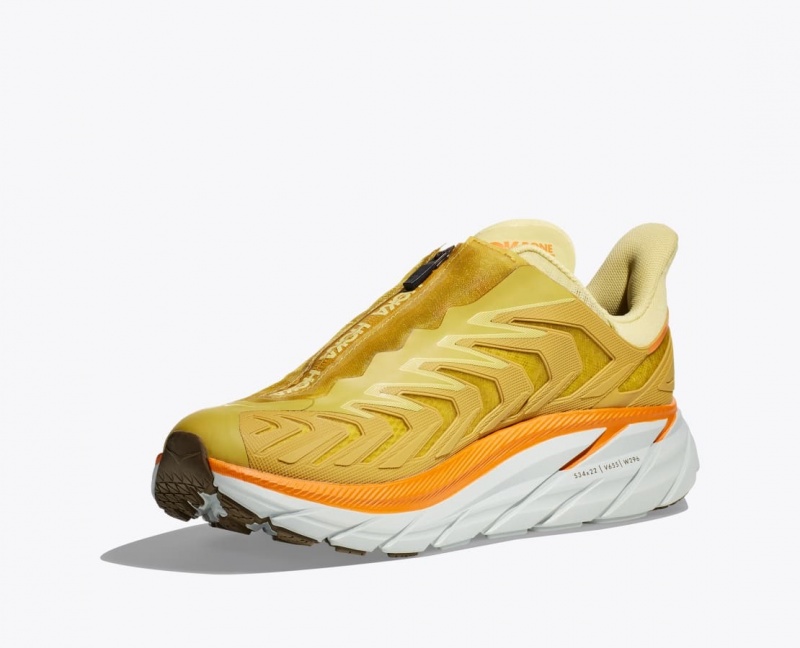 Women's HOKA Project Clifton Sneakers Light Green / Yellow | RBIQM9086