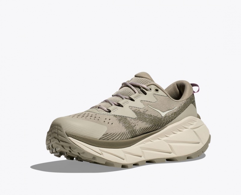 Women's HOKA Skyline-Float X Hiking Shoes Khaki | SOXNF7536