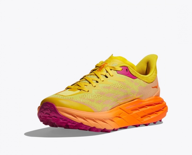 Women's HOKA Speedgoat 5 Trail Running Shoes Yellow / Orange | IDCYZ4230