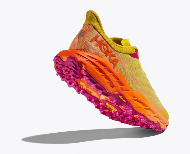 Women's HOKA Speedgoat 5 Trail Running Shoes Yellow / Orange | IDCYZ4230