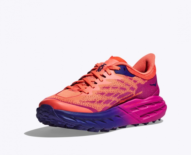 Women's HOKA Speedgoat 5 Trail Running Shoes Orange / Fuchsia | RCLVM5643