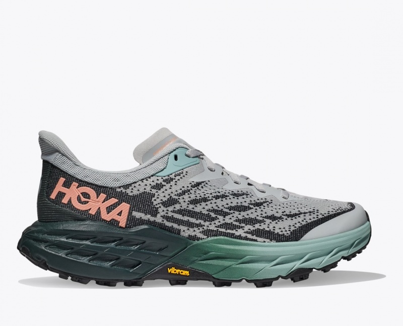 Women\'s HOKA Speedgoat 5 Trail Running Shoes Grey / Black | FWMBN9782