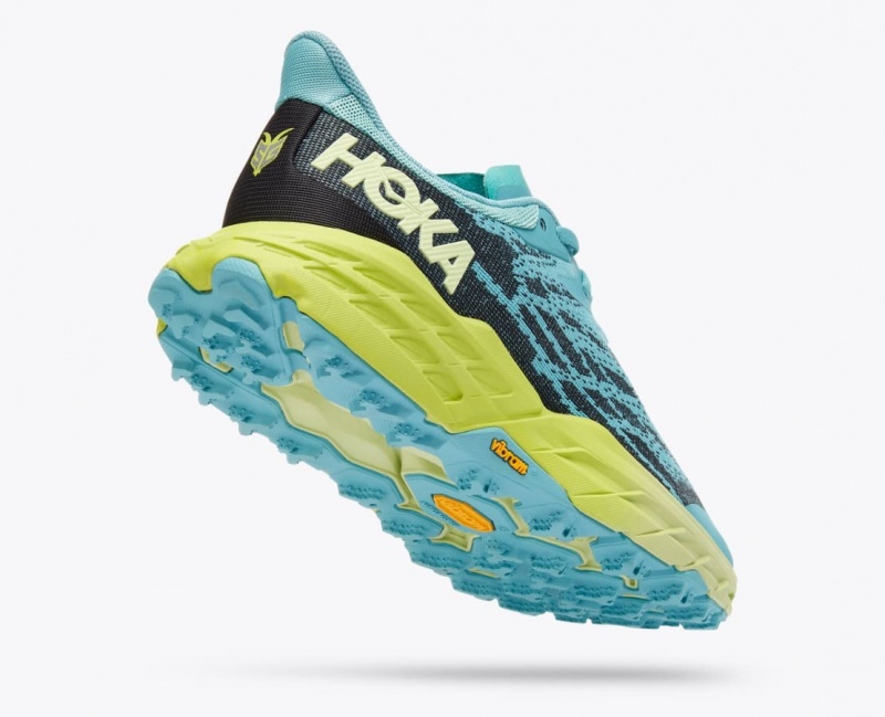 Women's HOKA Speedgoat 5 Trail Running Shoes Turquoise / Navy | HDBIG0486