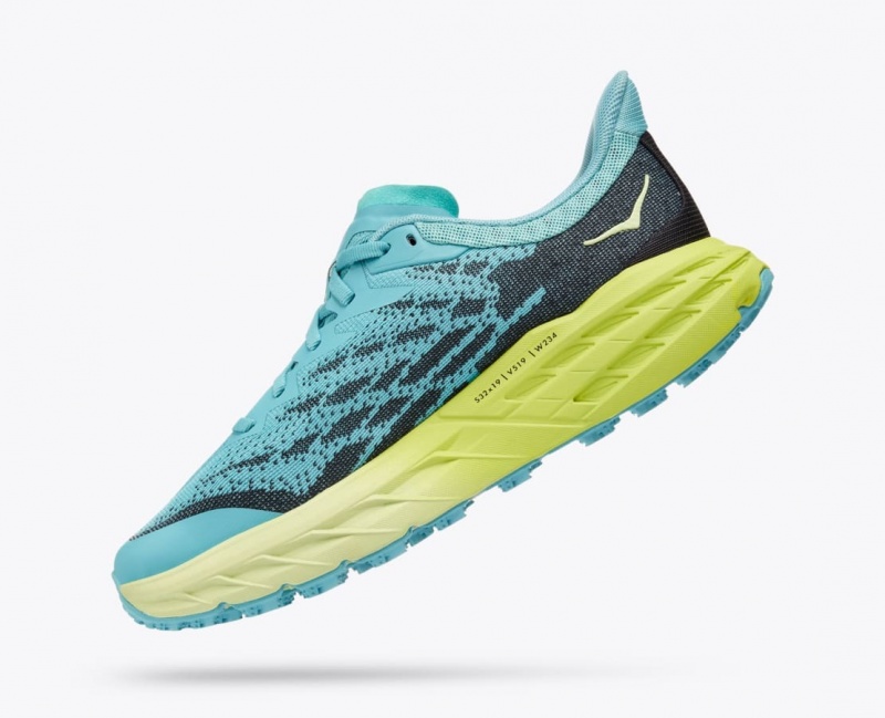 Women's HOKA Speedgoat 5 Trail Running Shoes Turquoise / Navy | HDBIG0486