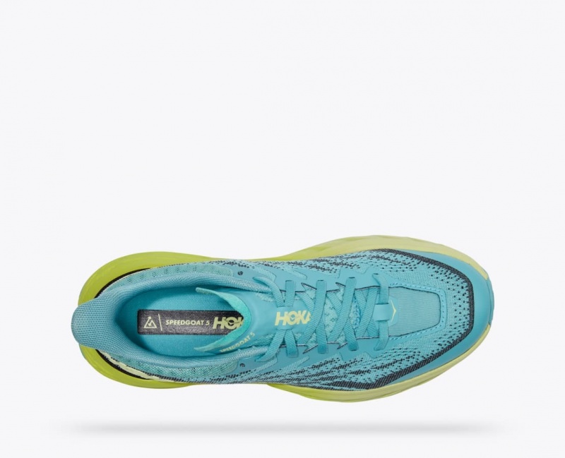 Women's HOKA Speedgoat 5 Trail Running Shoes Turquoise / Navy | HDBIG0486