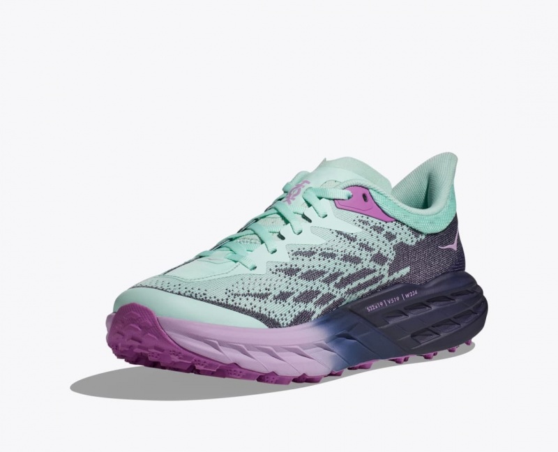 Women's HOKA Speedgoat 5 Trail Running Shoes Turquoise / Purple | ZWVOL6017